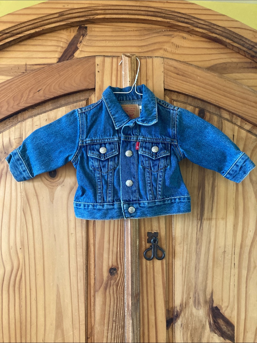 Boys Levi’s blue jean trucker Jacket size 3-6 months